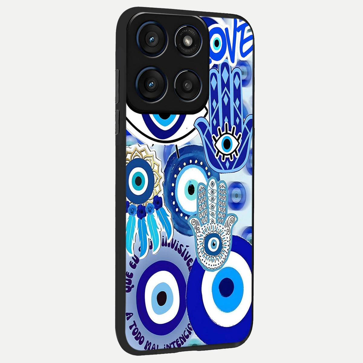 Evil Eyes Dream back cover For Moto Edge 60 slim fit glass case with vibrant aesthetic design