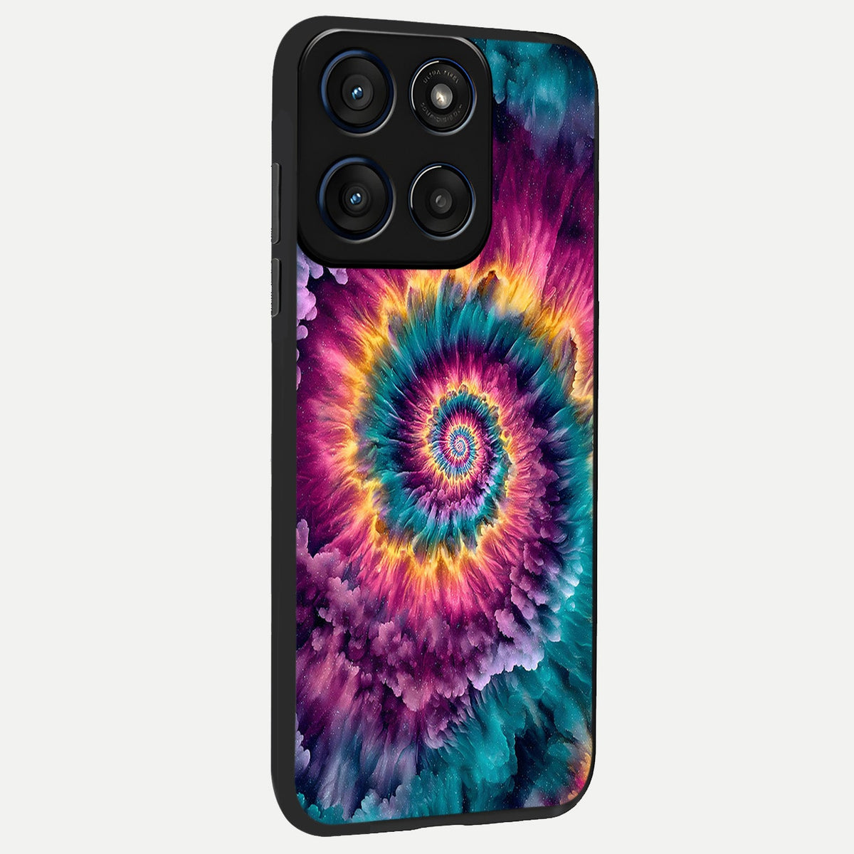 Galactic Spiral Burst back cover For Moto Edge 60 slim fit glass case with vibrant aesthetic design