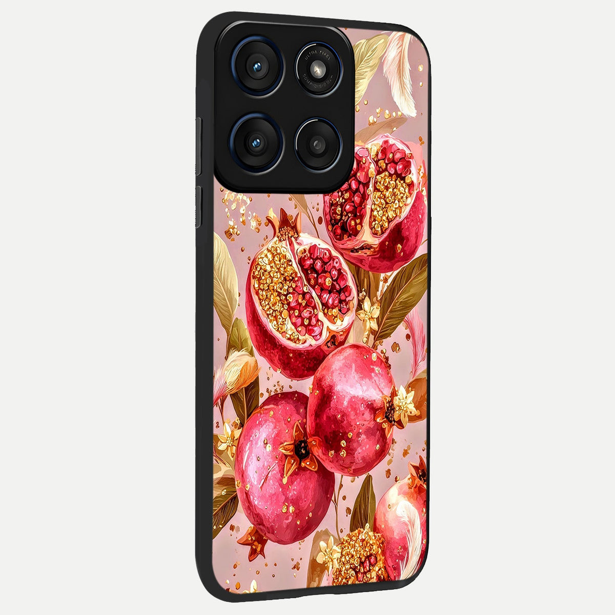 Golden Bloom Glow back cover For Moto Edge 60 slim fit glass case with vibrant aesthetic design