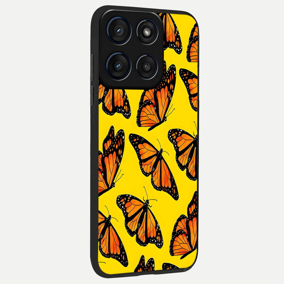 Golden Wing Flight back cover For Moto Edge 60 slim fit glass case with vibrant aesthetic design