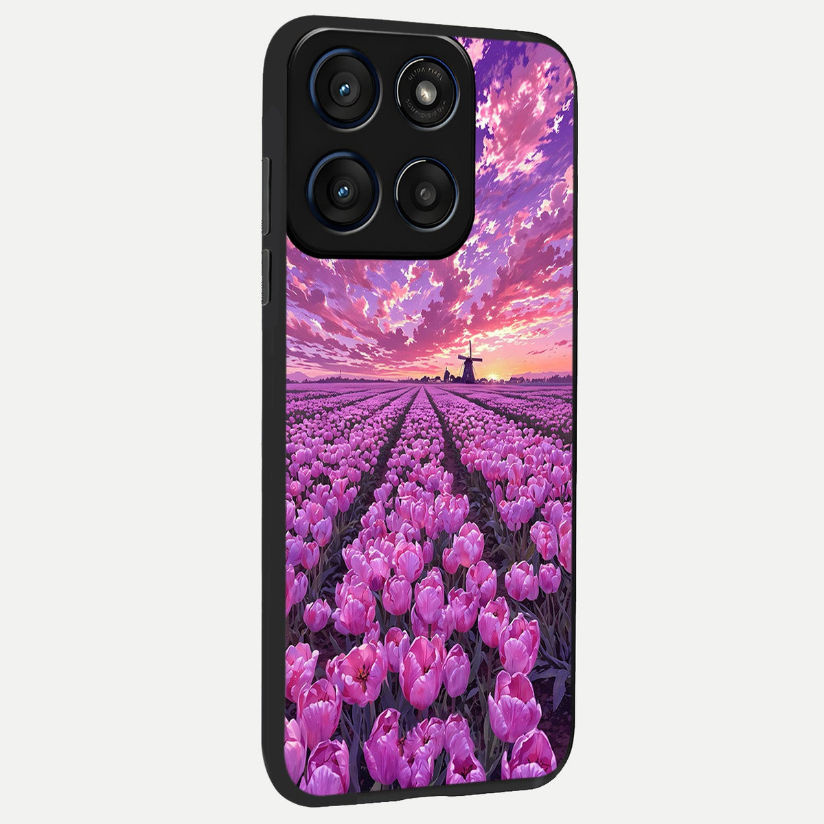 Lavender Dream Skies back cover For Moto Edge 60 slim fit glass case with vibrant aesthetic design