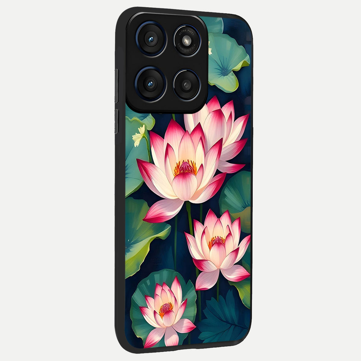 Lotus Dream Serenity back cover For Moto Edge 60 slim fit glass case with vibrant aesthetic design