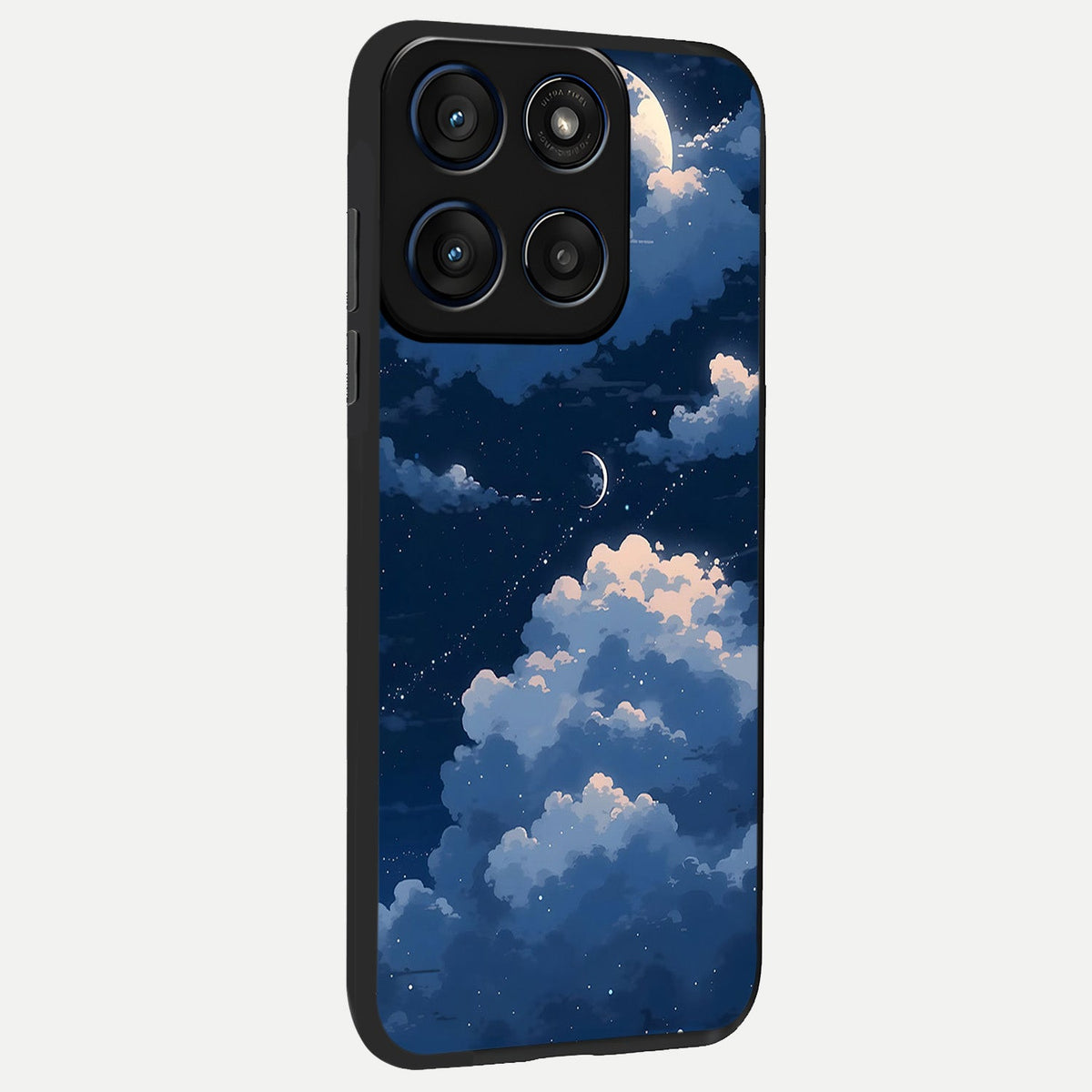Moon Dream Haze back cover For Moto Edge 60 slim fit glass case with vibrant aesthetic design
