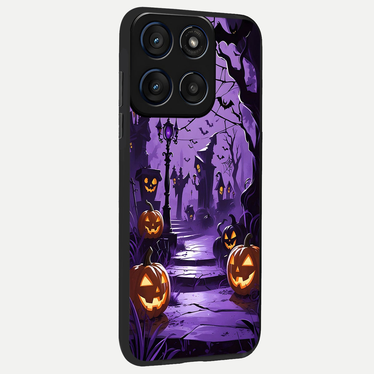 Pumpkin Patch Halloween back cover For Moto Edge 60 slim fit glass case with vibrant aesthetic design