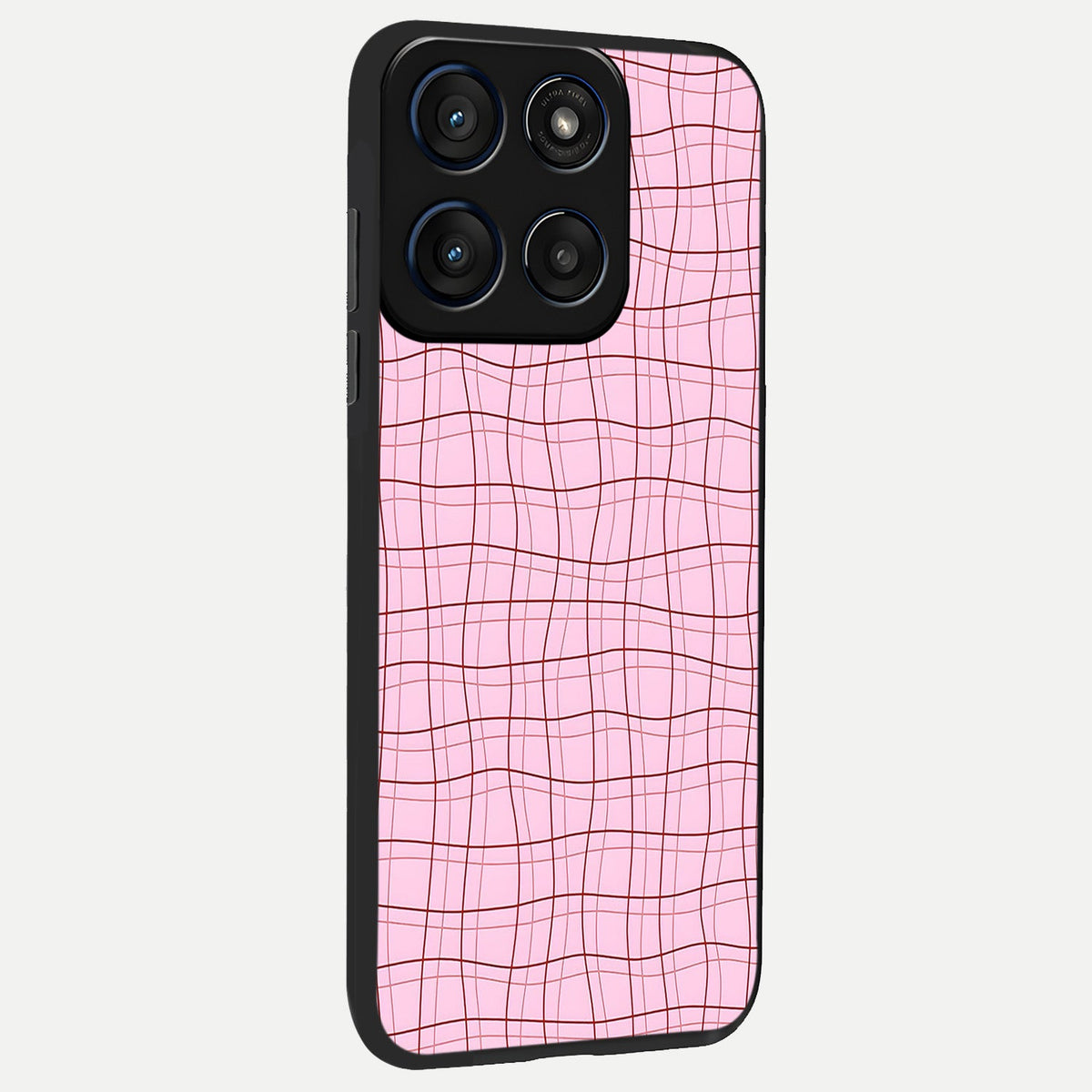 Soft Grid Bliss back cover For Moto Edge 60 slim fit glass case with vibrant aesthetic design