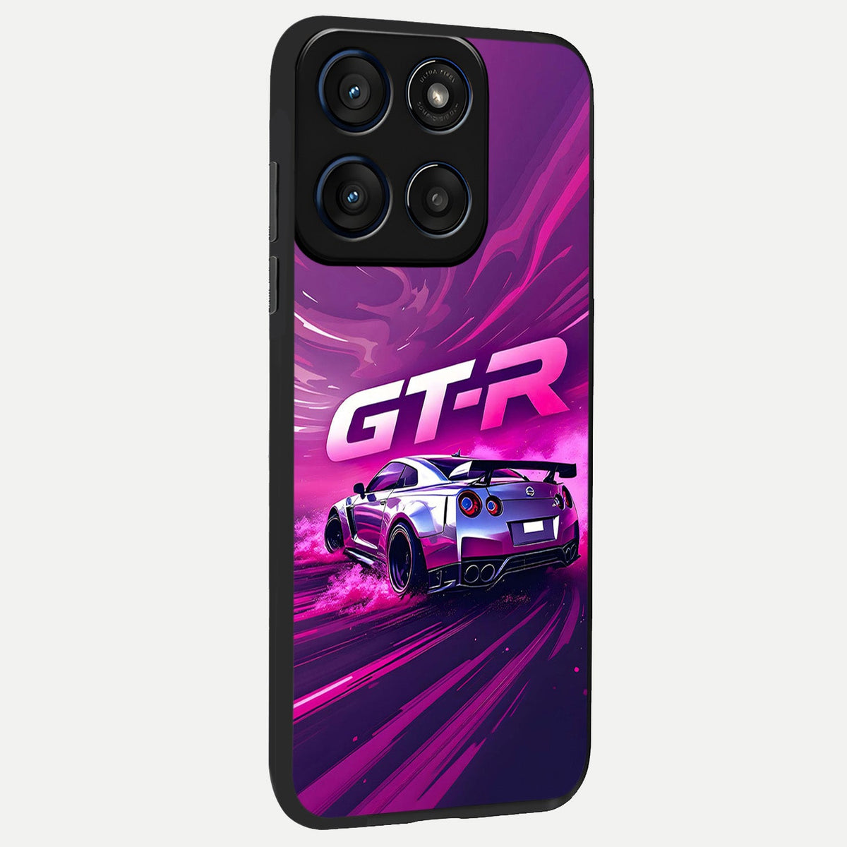 Speed Drift Legend back cover For Moto Edge 60 slim fit glass case with vibrant aesthetic design