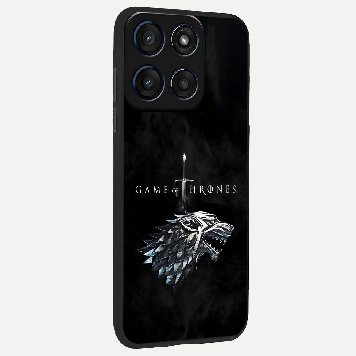 Throne Wolf Legacy back cover For Moto Edge 60 slim fit glass case with vibrant aesthetic design