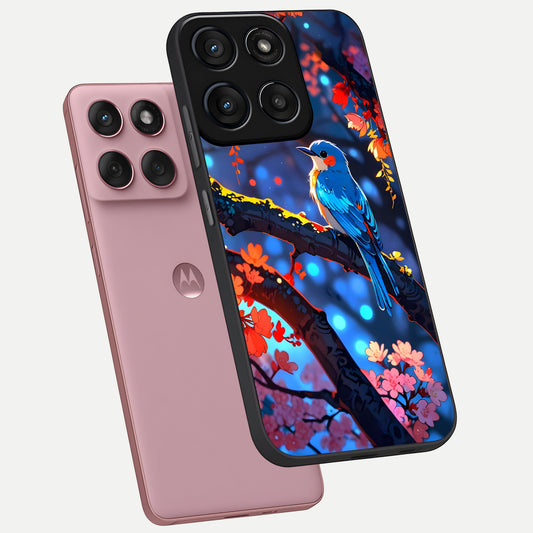 Blooming Water Drift phone case For Moto Edge 60 Fusion showing premium glass back cover with detailed artwork