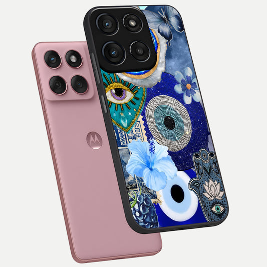 Celestial Blue Vision phone case For Moto Edge 60 Fusion showing premium glass back cover with detailed artwork