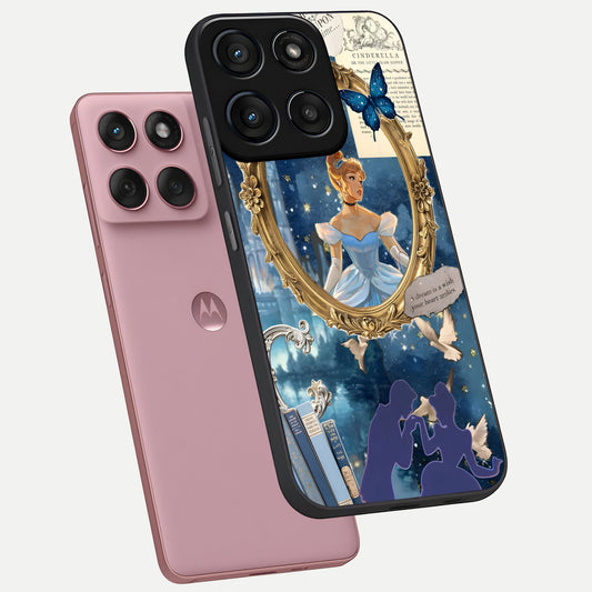 Midnight Queen phone case For Moto Edge 60 Fusion showing premium glass back cover with detailed artwork
