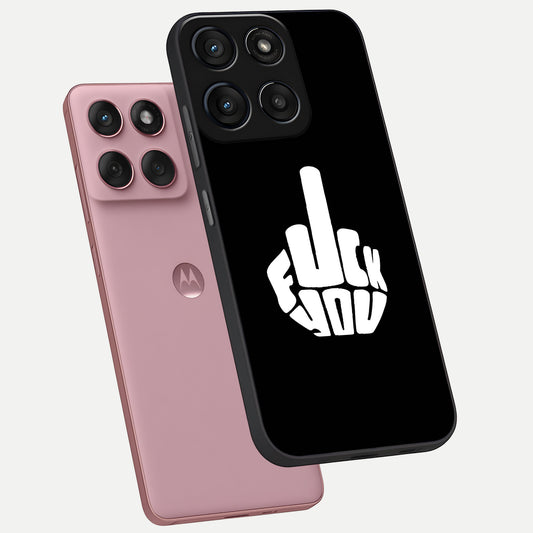 Rebel Mode On phone case For Moto Edge 60 Fusion showing premium glass back cover with detailed artwork