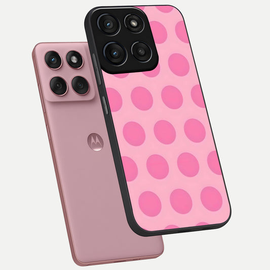 Sweet Dot Dreams phone case For Moto Edge 60 Fusion showing premium glass back cover with detailed artwork