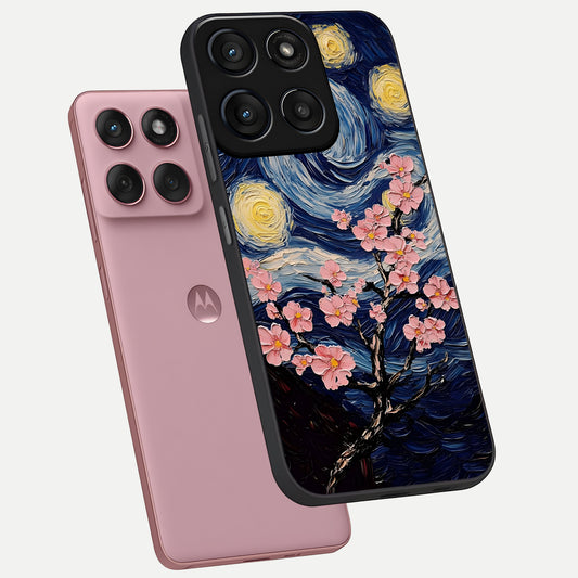 Van Gogh Scenery phone case For Moto Edge 60 Fusion showing premium glass back cover with detailed artwork