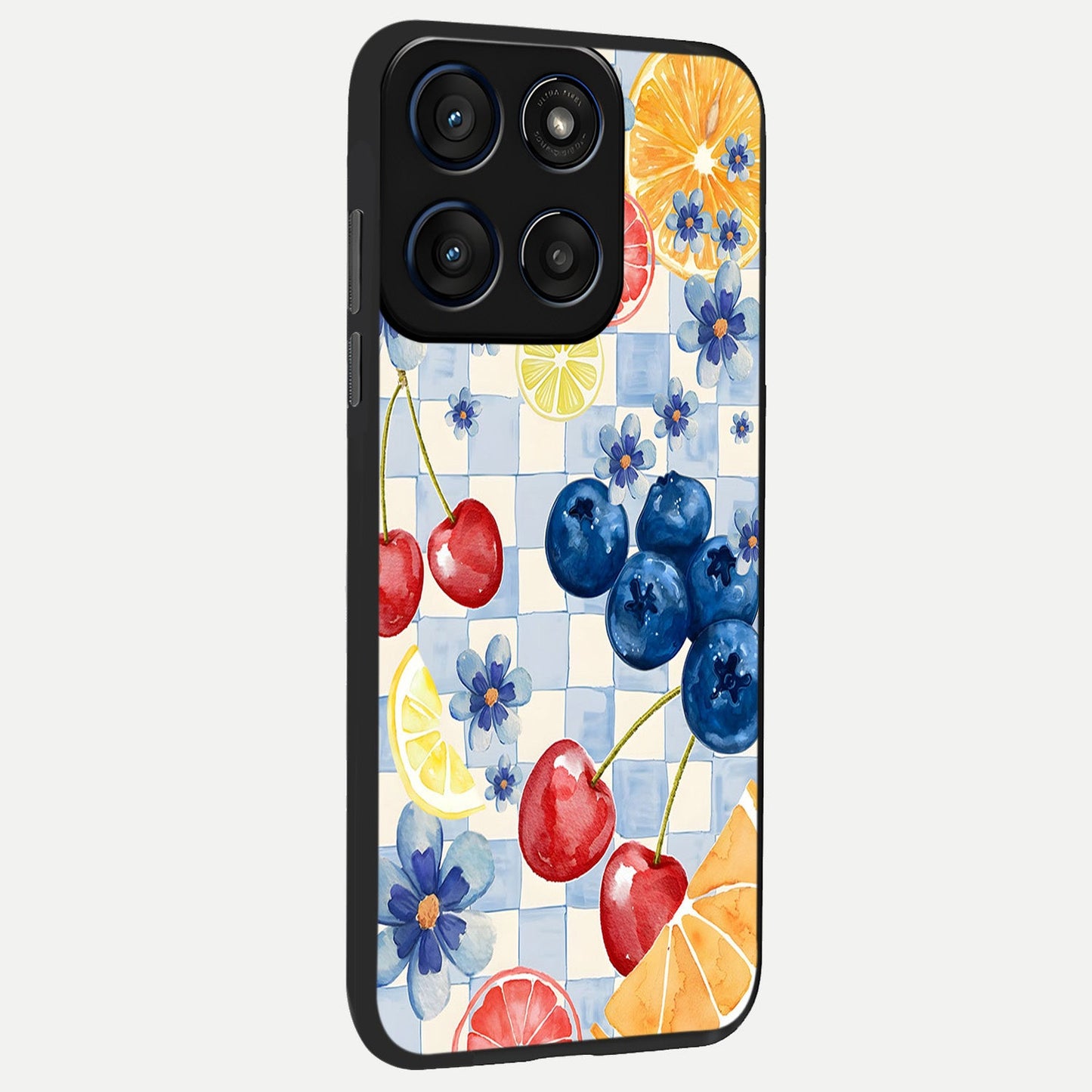 Citrus Bloom Joy back cover For Moto Edge 60 Fusion slim fit glass case with vibrant aesthetic design