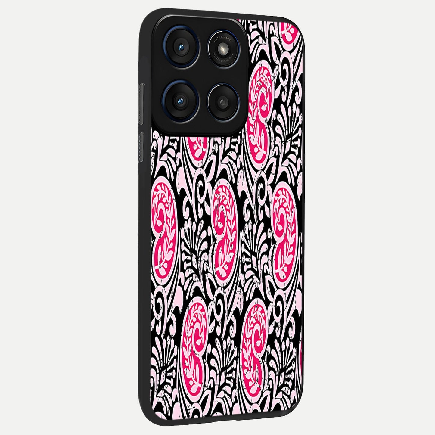 Crimson Paisley Charm back cover For Moto Edge 60 Fusion slim fit glass case with vibrant aesthetic design