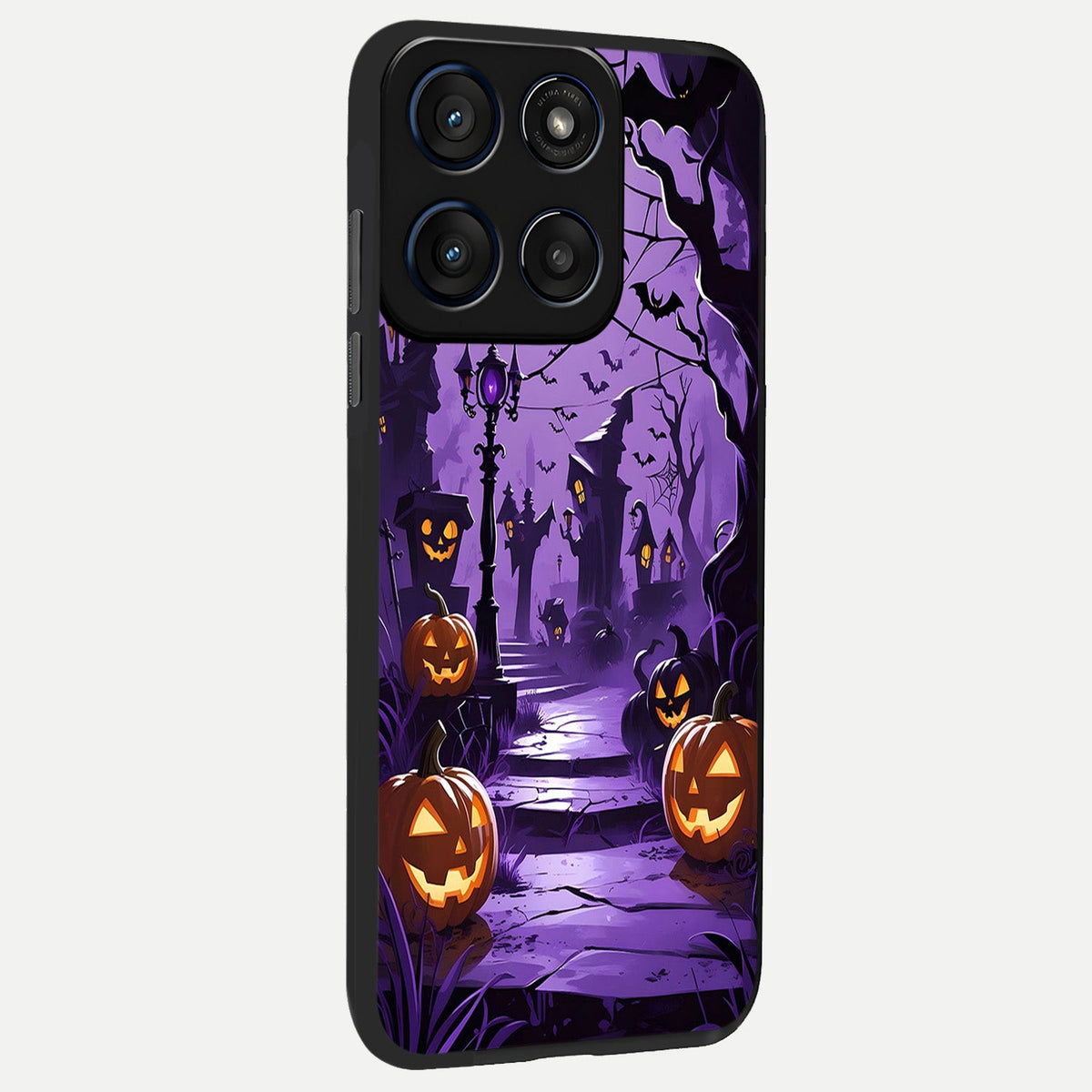 Pumpkin Patch Halloween back cover For Moto Edge 60 Fusion slim fit glass case with vibrant aesthetic design