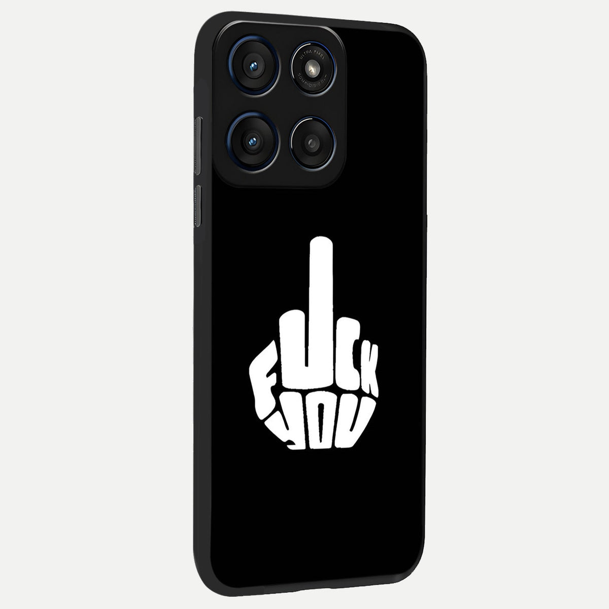 Rebel Mode On back cover For Moto Edge 60 Fusion slim fit glass case with vibrant aesthetic design