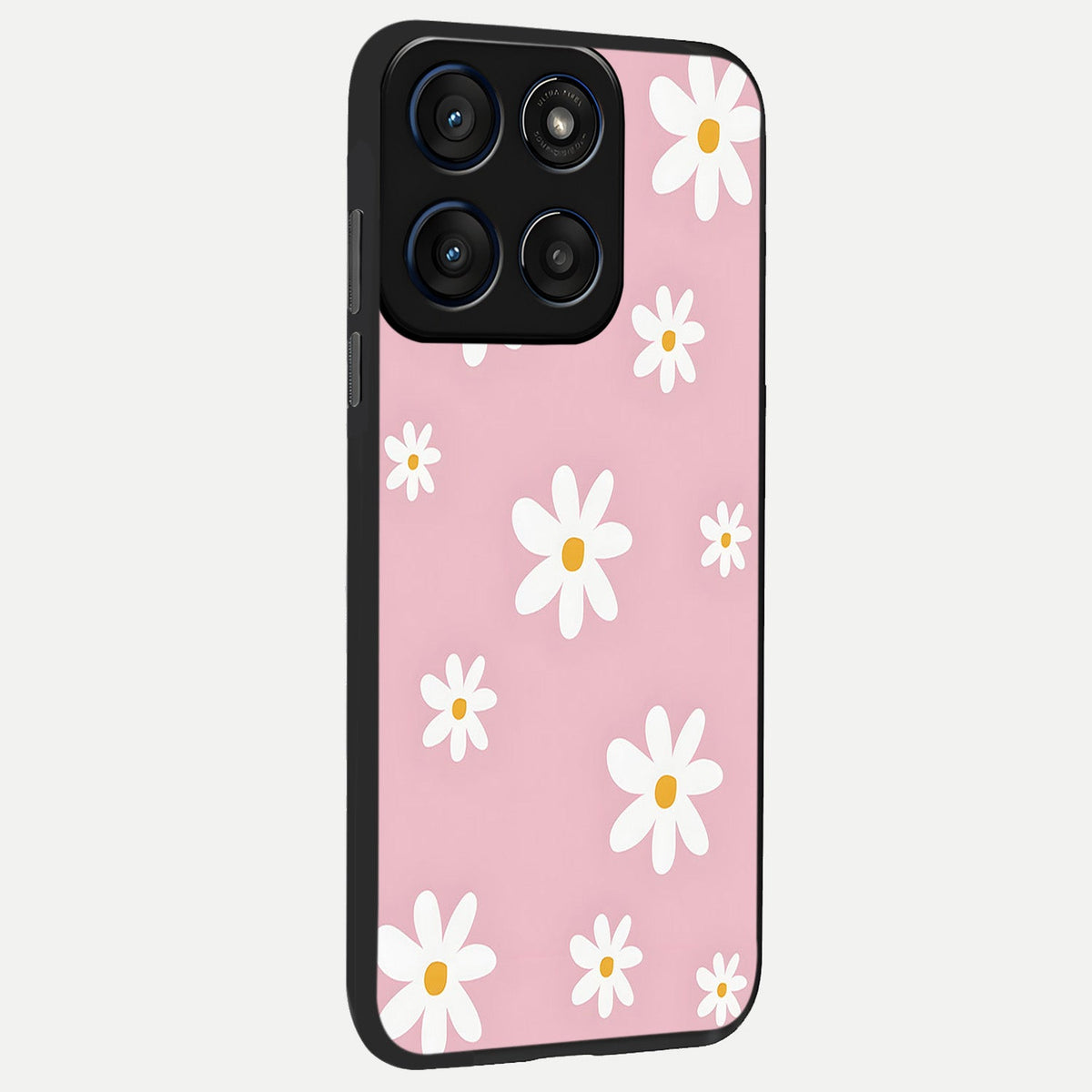 Soft Daisy Bliss back cover For Moto Edge 60 Fusion slim fit glass case with vibrant aesthetic design