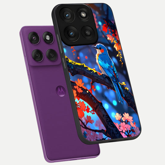 Blooming Water Drift phone case For Moto Edge 60 Pro showing premium glass back cover with detailed artwork