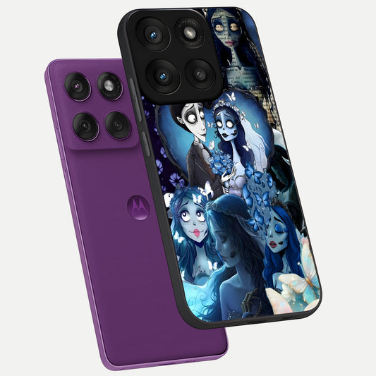 Butterfly Ghost Soul phone case For Moto Edge 60 Pro showing premium glass back cover with detailed artwork