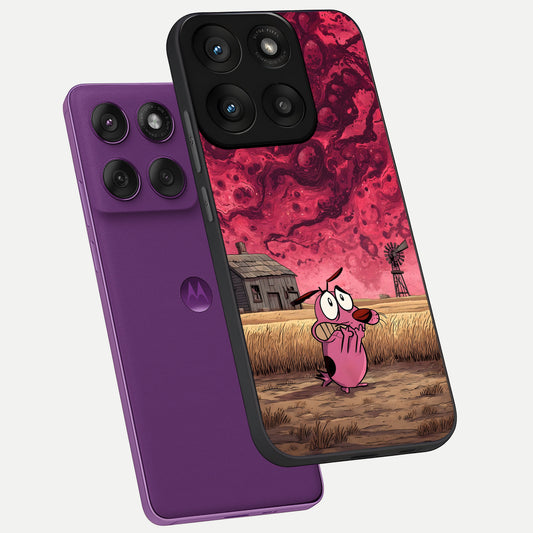 Courage Under Sky phone case For Moto Edge 60 Pro showing premium glass back cover with detailed artwork