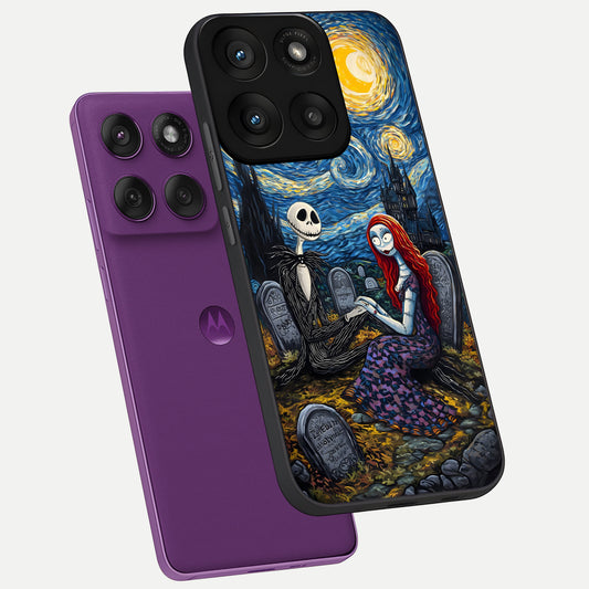 Eternal Night Love phone case For Moto Edge 60 Pro showing premium glass back cover with detailed artwork