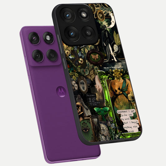Mystic Woods Secret phone case For Moto Edge 60 Pro showing premium glass back cover with detailed artwork