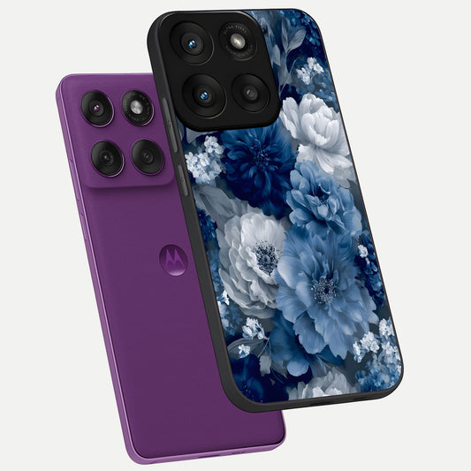 Royal Bloom Garden phone case For Moto Edge 60 Pro showing premium glass back cover with detailed artwork