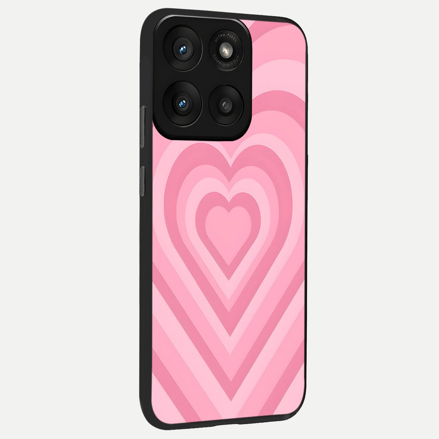 Blush Heart Waves back cover For Moto Edge 60 Pro slim fit glass case with vibrant aesthetic design