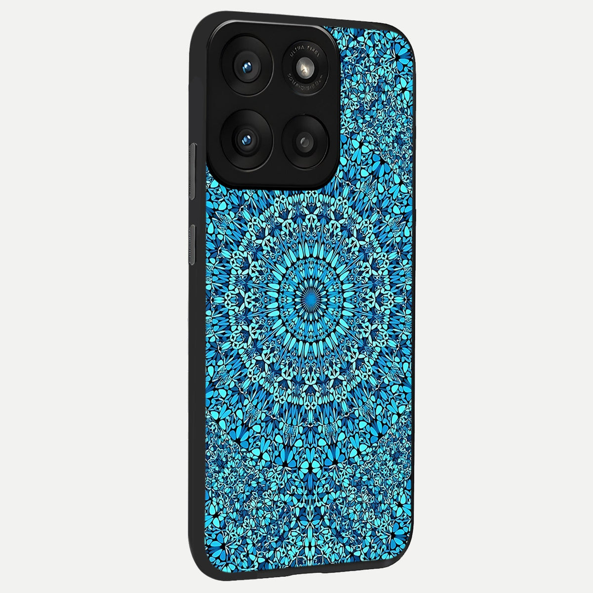 Ocean Bloom Mandala back cover For Moto Edge 60 Pro slim fit glass case with vibrant aesthetic design