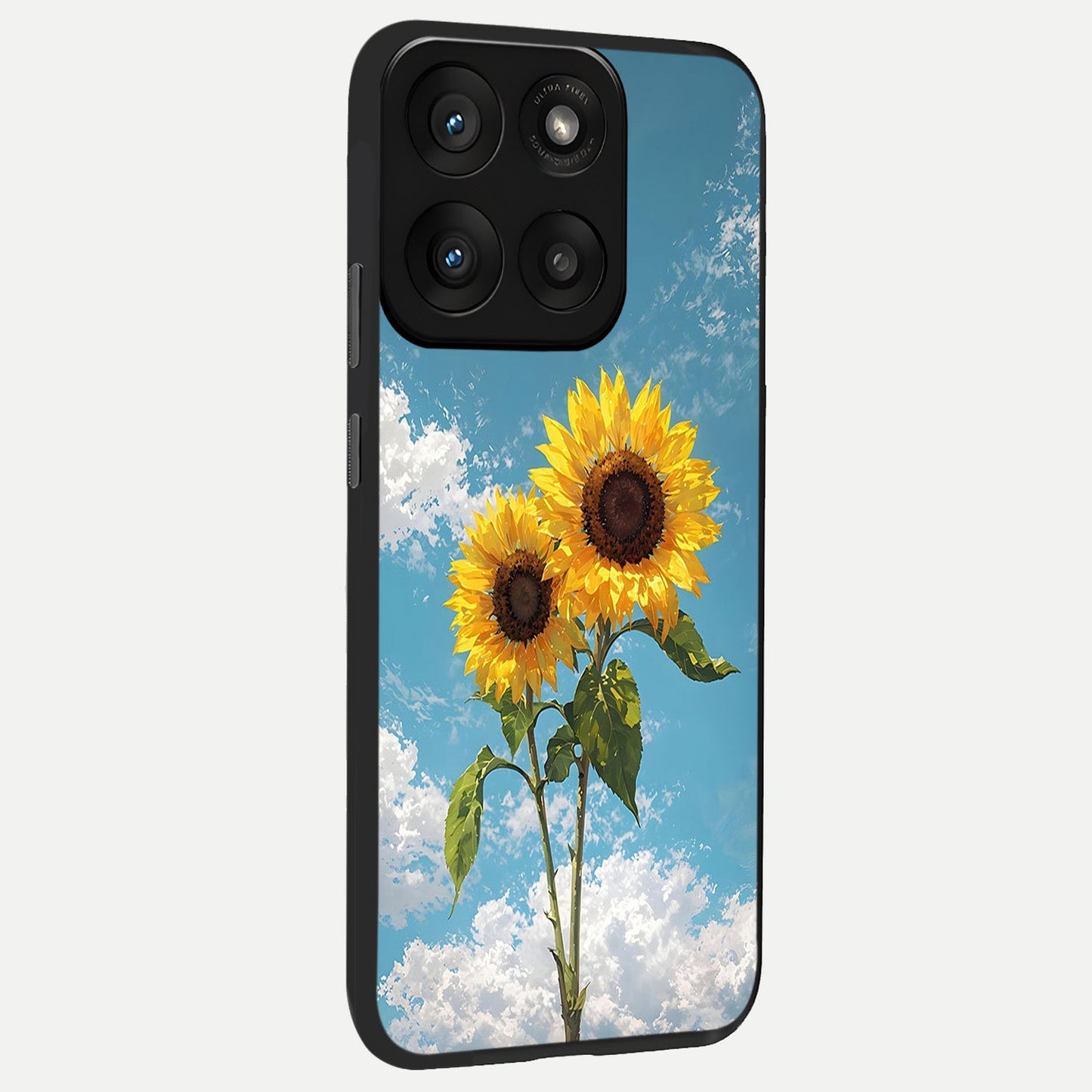 Sunlit Daisy Glow back cover For Moto Edge 60 Pro slim fit glass case with vibrant aesthetic design