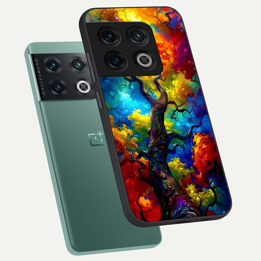 Colorful Soda Bottles phone case For OnePlus 10 Pro showing premium glass back cover with detailed artwork