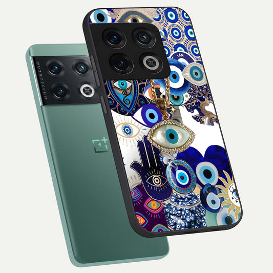 Mystic Charm Eye phone case For OnePlus 10 Pro showing premium glass back cover with detailed artwork
