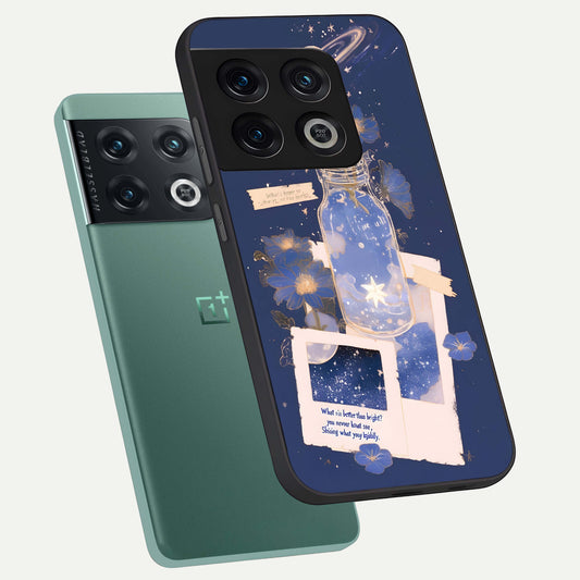 Starlit Cosmic Jar phone case For OnePlus 10 Pro showing premium glass back cover with detailed artwork