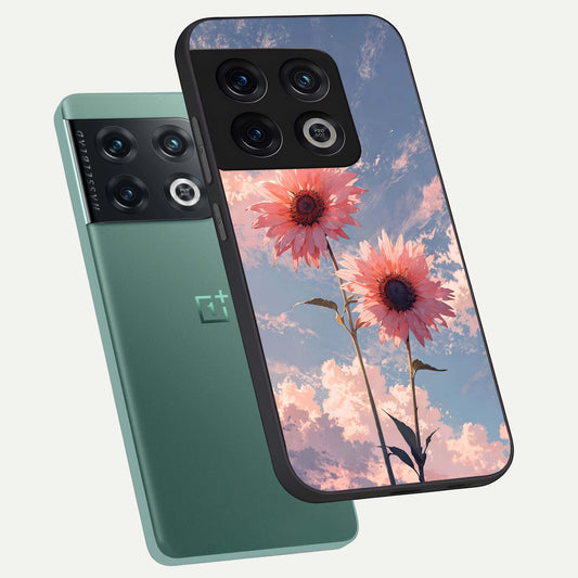 Sun Moon Balance phone case For OnePlus 10 Pro showing premium glass back cover with detailed artwork