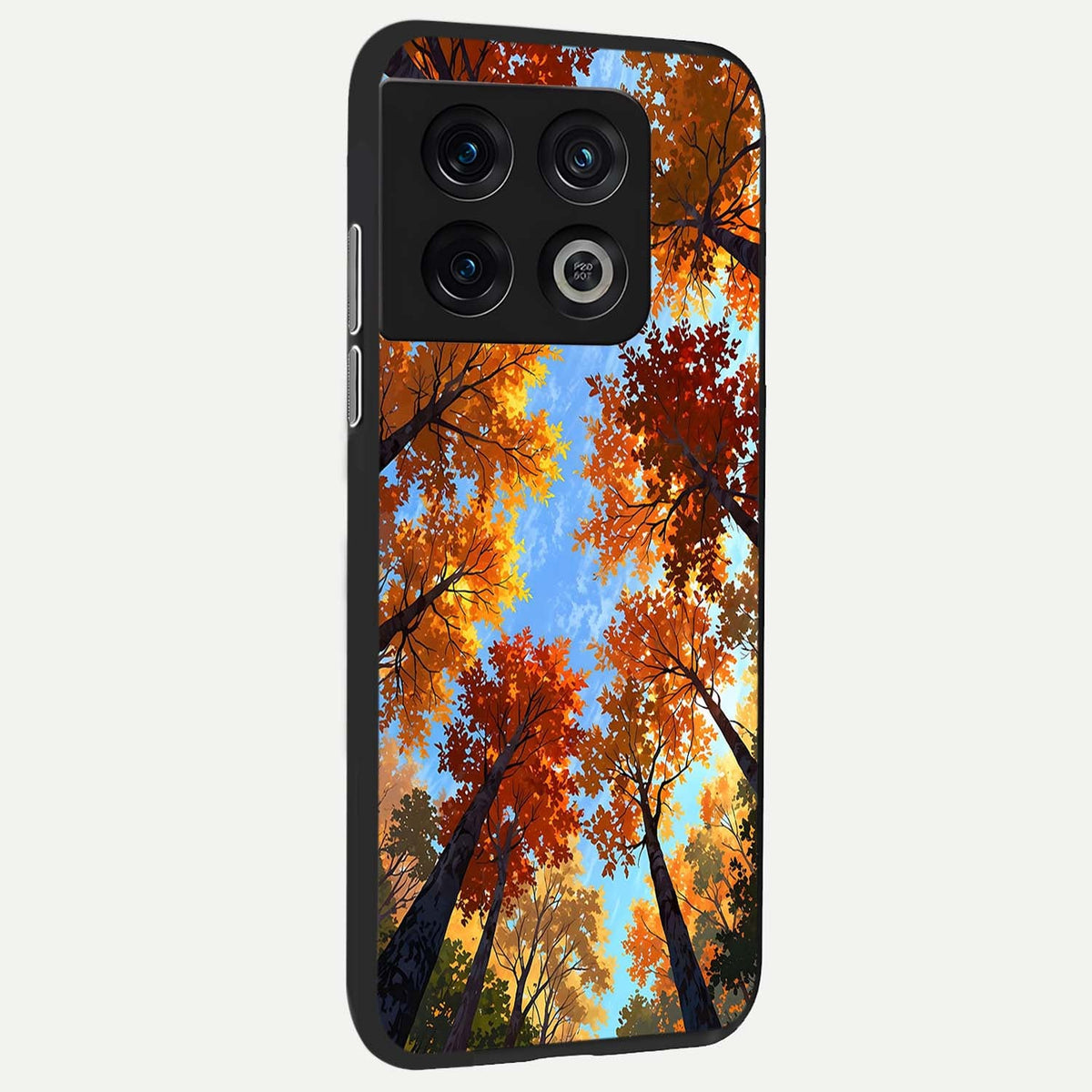 Autumn Sky Rise back cover For OnePlus 10 Pro slim fit glass case with vibrant aesthetic design