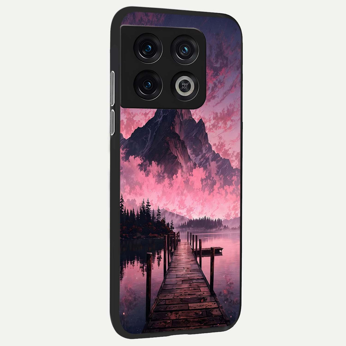 Beautiful Mountain View back cover For OnePlus 10 Pro slim fit glass case with vibrant aesthetic design