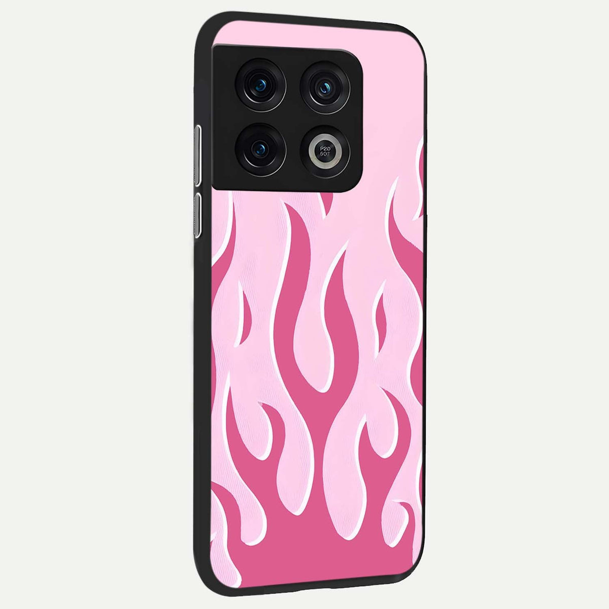 Blush Flame Energy back cover For OnePlus 10 Pro slim fit glass case with vibrant aesthetic design