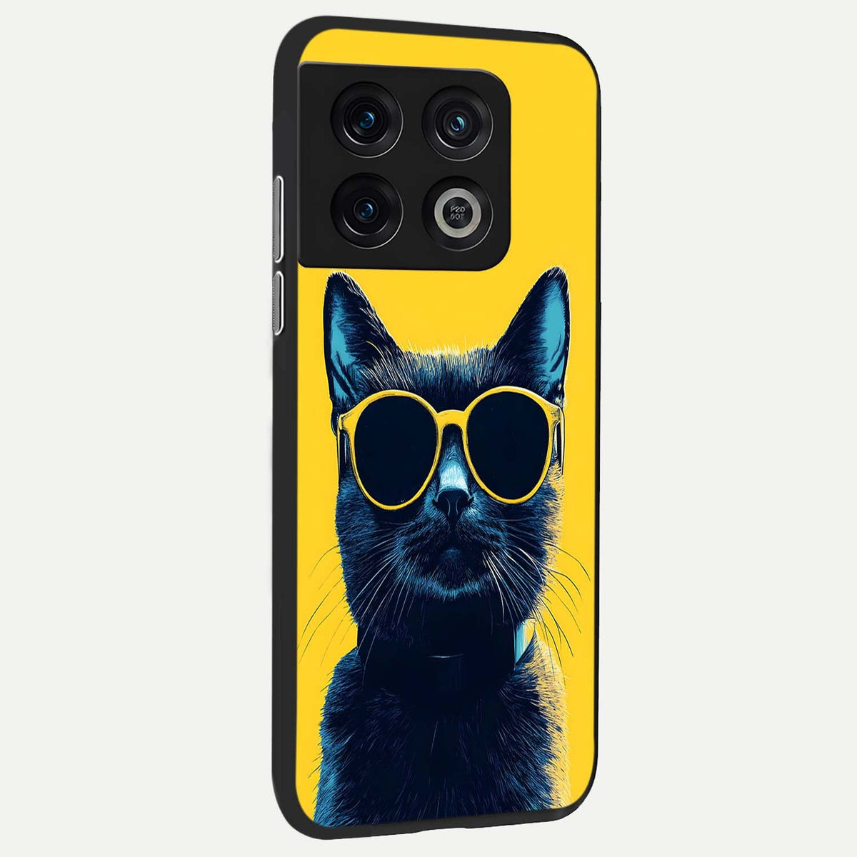 Cool Cat Vibes back cover For OnePlus 10 Pro slim fit glass case with vibrant aesthetic design