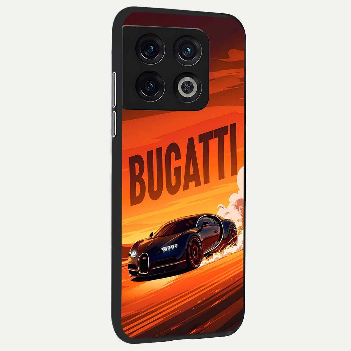 Inferno Bugatti Storm back cover For OnePlus 10 Pro slim fit glass case with vibrant aesthetic design