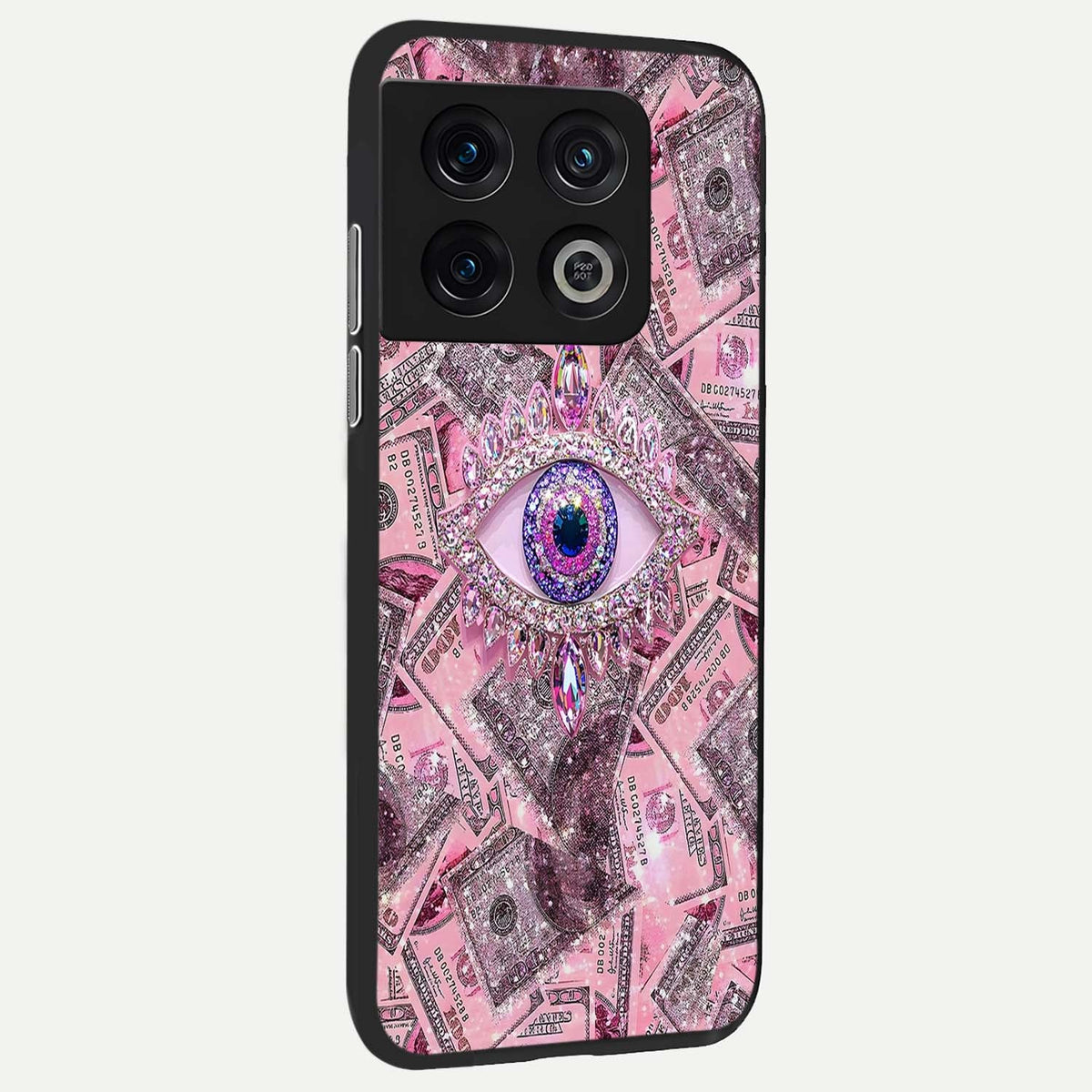 Money Eye Luxe back cover For OnePlus 10 Pro slim fit glass case with vibrant aesthetic design
