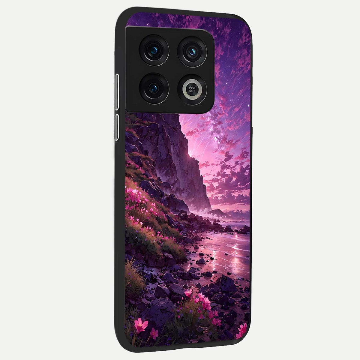 Twilight Blossom Coast back cover For OnePlus 10 Pro slim fit glass case with vibrant aesthetic design