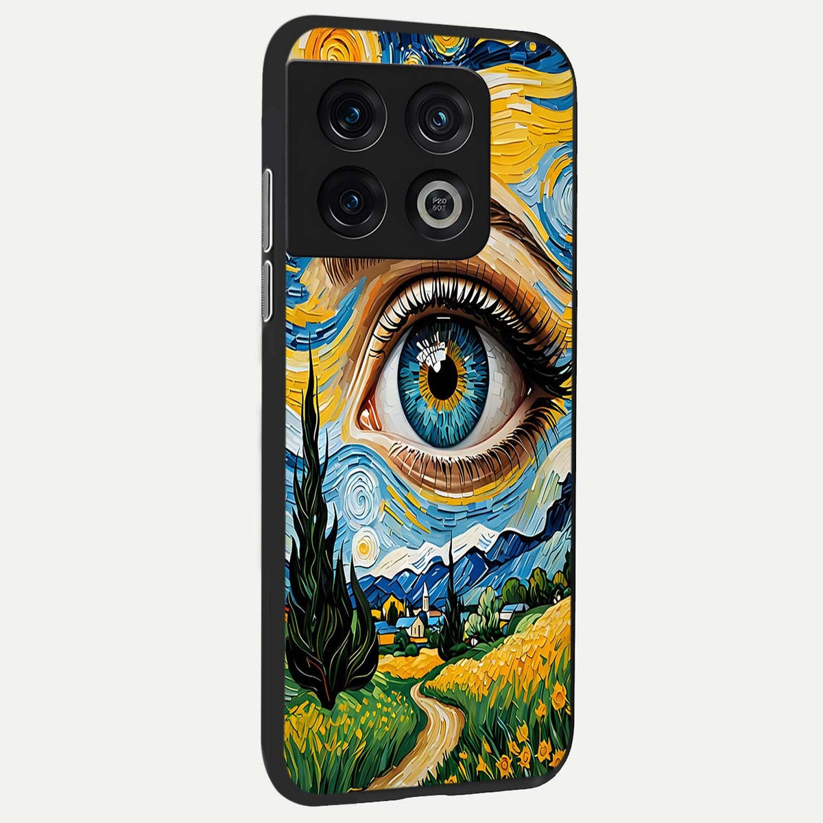 Van Gogh Eye back cover For OnePlus 10 Pro slim fit glass case with vibrant aesthetic design