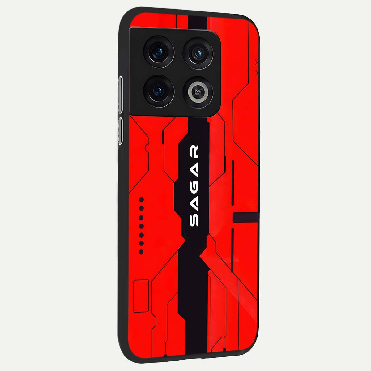 Voltage Rise CYBERPUNK Custom Name back cover For OnePlus 10 Pro slim fit personalized glass case with bold cyberpunk design