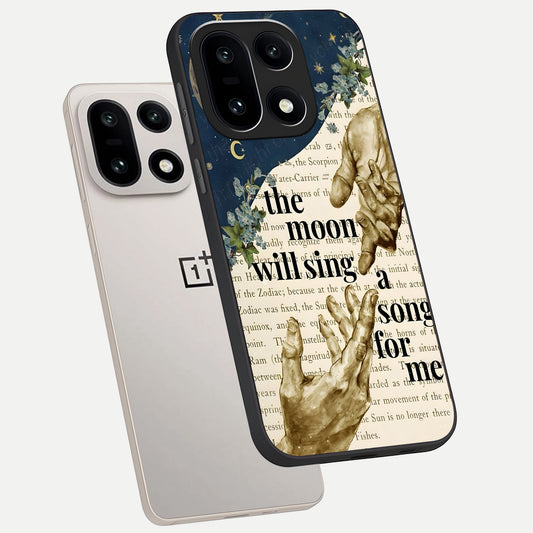 Aesthetic Divine phone case For Oneplus 15 showing premium glass back cover with detailed artwork