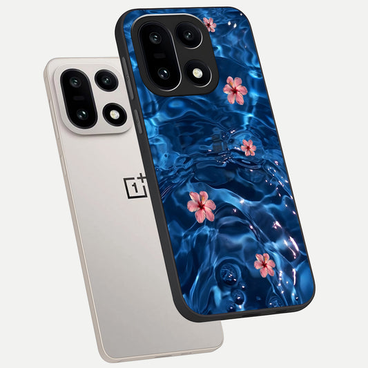 Bloom Thread Art phone case For Oneplus 15 showing premium glass back cover with detailed artwork