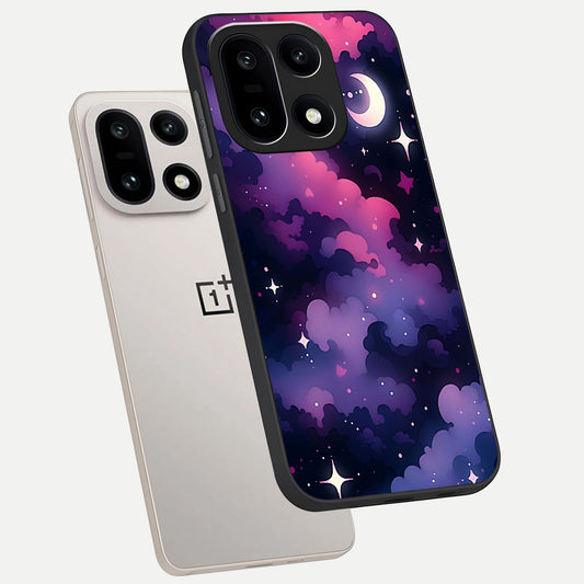 Celestial Moon Magic phone case For Oneplus 15 showing premium glass back cover with detailed artwork