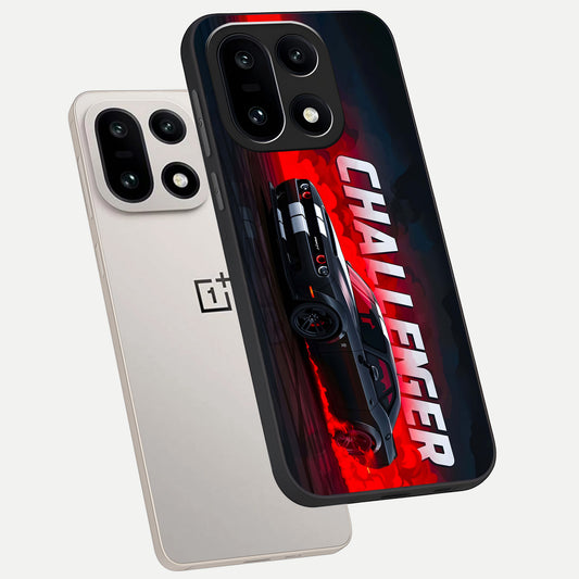 Crimson Challenger Fury phone case For Oneplus 15 showing premium glass back cover with detailed artwork