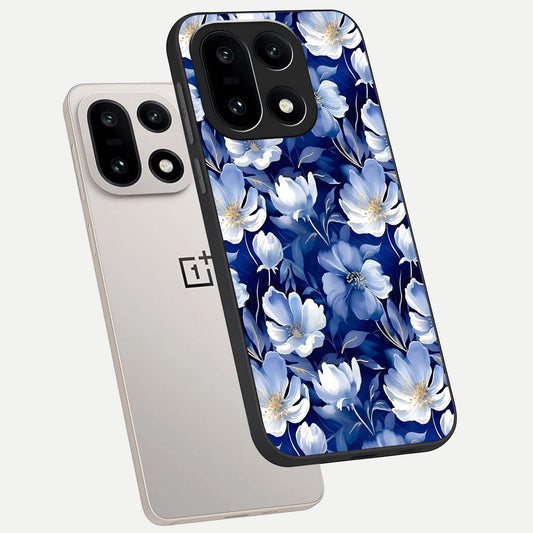Cute Floral Patterns phone case For Oneplus 15 showing premium glass back cover with detailed artwork