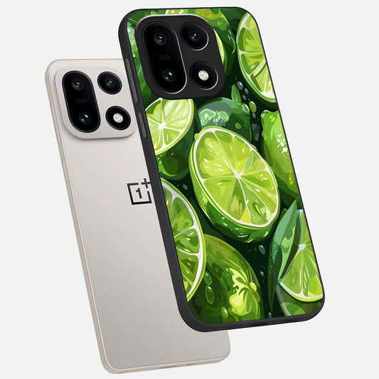 Green Kawasaki phone case For Oneplus 15 showing premium glass back cover with detailed artwork
